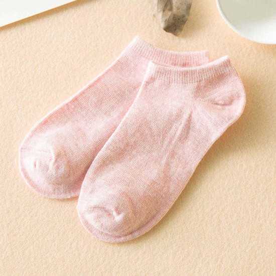 Women Cotton Candy Solid Socks Cute Invisible Boat Socks