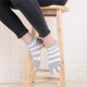 Women Cotton Color Five Toe Socks Wide Stripes Comfortable Toe Socks