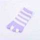 Women Cotton Color Five Toe Socks Wide Stripes Comfortable Toe Socks