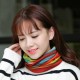 Women Cotton Colorful Multifunctional Beanie Hat Scarf Casual Windproof Double Layers Cap Collar