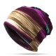 Women Cotton Colorful Multifunctional Beanie Hat Scarf Casual Windproof Double Layers Cap Collar