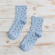 Women Cotton Curl Floral  Middle Tube Socks Soft Fashion Causal Warm Short Socks