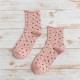 Women Cotton Curl Floral  Middle Tube Socks Soft Fashion Causal Warm Short Socks