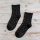 Women Cotton Curl Floral  Middle Tube Socks Soft Fashion Causal Warm Short Socks