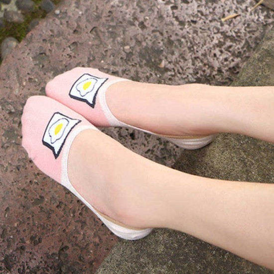 Women Cotton Cute Boat Socks Summer Breathable Anti-slip Ankle Socks Low Socks