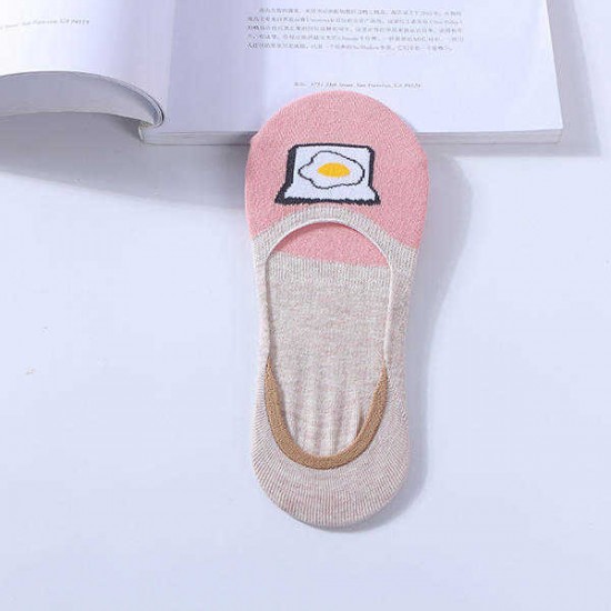 Women Cotton Cute Boat Socks Summer Breathable Anti-slip Ankle Socks Low Socks