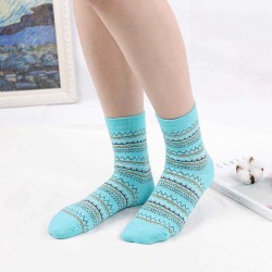 Women Cotton Ethnic Style Low Cut Sock Outdoor Breathable Deodorization Athletic Boat Socks