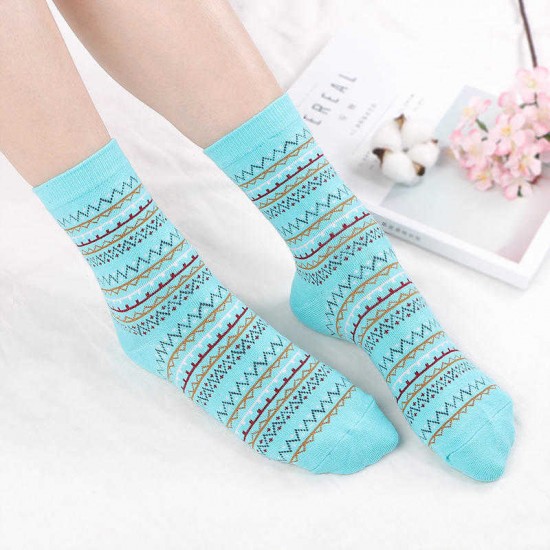 Women Cotton Ethnic Style Low Cut Sock Outdoor Breathable Deodorization Athletic Boat Socks