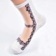 Women Cotton Lace Transparent Breathable Skid Resistance Long Tube Sock