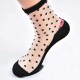 Women Cotton Lace Transparent Breathable Skid Resistance Long Tube Sock