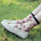 Women Cotton Lace Transparent Breathable Skid Resistance Long Tube Sock