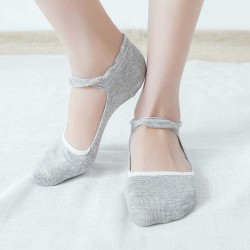 Women Cotton Lace-up Hollow  Ankle Socks Breathable Anti-skid Soft Boat Socsk