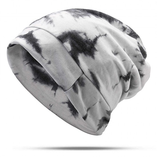 Women Cotton Multi-Purpose Hooded Beanie Scarf Printing Tactical Riding Headband