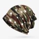 Women Cotton Multi-purpose Camouflage Beanie Hat Scarf Outdoor Earmuffs Skullcap