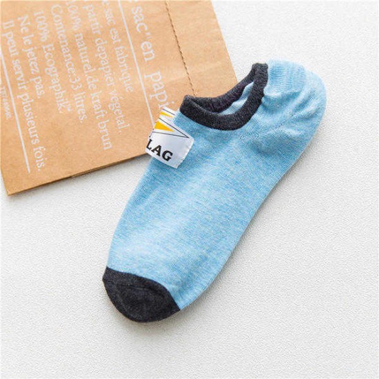 Women Cotton Multicolor Skid Resistance Socks Outdoor Sport Low Cut Invisible Boat Liner Sneaker Sli