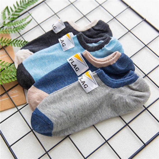 Women Cotton Multicolor Skid Resistance Socks Outdoor Sport Low Cut Invisible Boat Liner Sneaker Sli