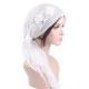 Women Cotton Muslim Turban Cap Thin Elastic Chemo Scarf Hat Flower Beanies Cap