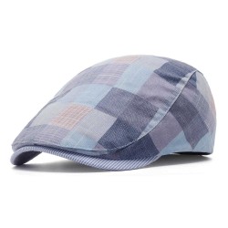 Women Cotton Plaid Flat Beret Caps Classic Outdoor Adjustable Ivy Gatsby Newsboy Cap