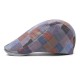 Women Cotton Plaid Flat Beret Caps Classic Outdoor Adjustable Ivy Gatsby Newsboy Cap