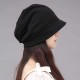 Women Cotton Plain Octagon Earmuffs Beanie Hat Vintage Good Elastic Bonnet Caps