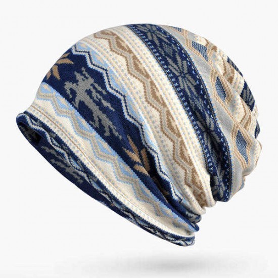 Women Cotton Print Bonnet Cap Comfortable Multi-function Neck Scarves Casual Windproof Visor Hat