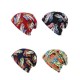 Women Cotton Print Dual Use Beanie Cap Causal Windproof  Collar Scarf