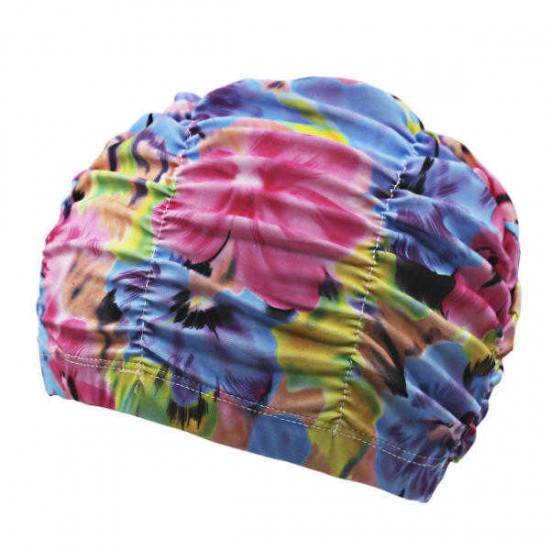 Women Cotton Solid Color Oversized Turban Cap Ladies Earmuffs Print Beanie Hat