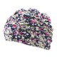 Women Cotton Solid Color Oversized Turban Cap Ladies Earmuffs Print Beanie Hat