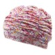 Women Cotton Solid Color Oversized Turban Cap Ladies Earmuffs Print Beanie Hat