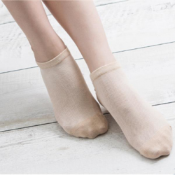 Women Cotton Solid Short Socks Soft Breathable Mesh Casual Invisible Boat Socks