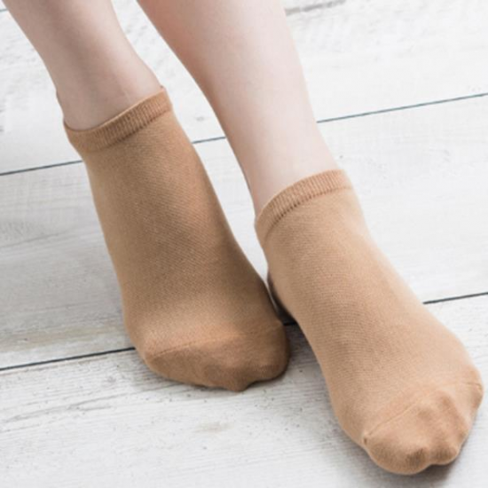 Women Cotton Solid Short Socks Soft Breathable Mesh Casual Invisible Boat Socks