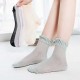 Women Cotton Ultra Thin Silk Elastic Mesh Socks Summer Solid Color Breathable Ankle Socks