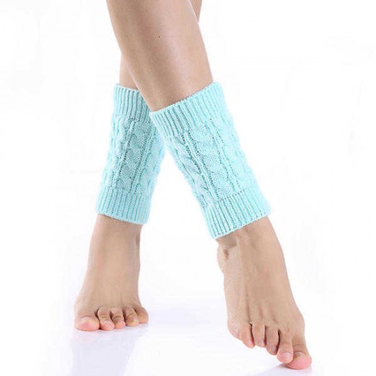 Women Crochet Knitted Leg Warmers Winter Warm Boot Cuffs Warmers