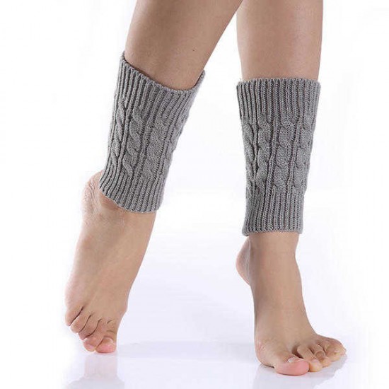 Women Crochet Knitted Leg Warmers Winter Warm Boot Cuffs Warmers