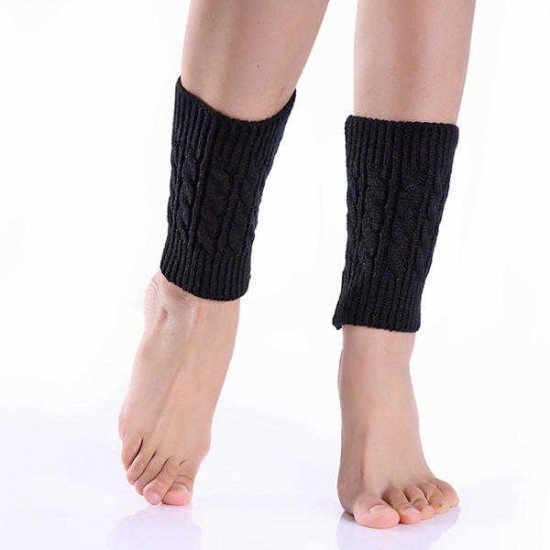 Women Crochet Knitted Leg Warmers Winter Warm Boot Cuffs Warmers