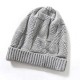 Women Crochet Knitted Warm Beanie Hat Solid Casual Winter Outdoor Thick Cap