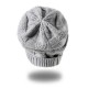 Women Crochet Knitted Warm Beanie Hat Solid Casual Winter Outdoor Thick Cap