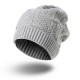 Women Crochet Knitted Warm Beanie Hat Solid Casual Winter Outdoor Thick Cap