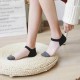 Women Crystal Glass Silk Socks Summer Thin Breathable Transparent Ankle Socks