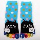 Women Cute Cartoon Cat Five Toes Socks Thick Warm Middle Tube Sock