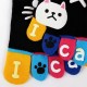 Women Cute Cartoon Cat Five Toes Socks Thick Warm Middle Tube Sock