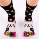 Women Cute Cartoon Cat Five Toes Socks Thick Warm Middle Tube Sock