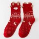 Women Cute Christmas Elk Cotton Socks Warm Soft Middle Tube Socks