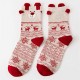 Women Cute Christmas Elk Cotton Socks Warm Soft Middle Tube Socks