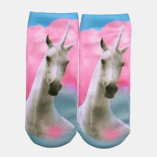 Women Cute Cotton Animals Short Socks Soft Casual Comfortable Tube Socks