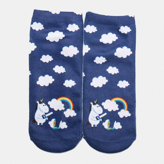 Women Cute Cotton Animals Short Socks Soft Casual Comfortable Tube Socks