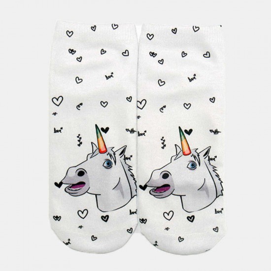 Women Cute Cotton Animals Short Socks Soft Casual Comfortable Tube Socks