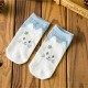 Women Cute Cotton Cartoon Socks Candy Bar Antenna Catwoman Invisible Socks