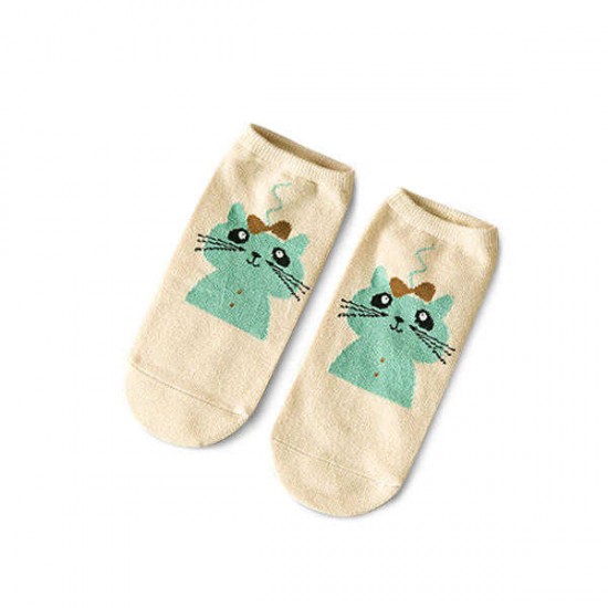 Women Cute Cotton Cartoon Socks Candy Bar Antenna Catwoman Socks