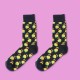 Women Cute Harajuku Fruit Print Middle Tube Socks Winter Cotton Warm Socks